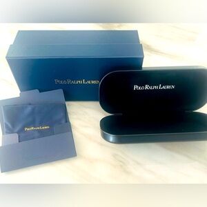 NEW Polo Ralph Lauren Eyeglass/Sunglass Hard Case W/ Cleaning Cloth & Box Only